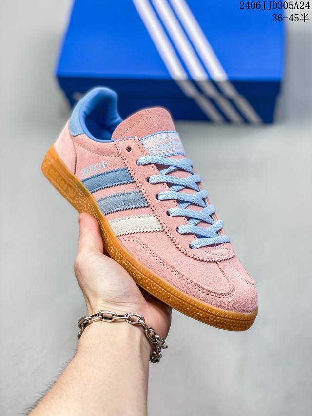 Adidas Handball Spezial 三叶草手球特别版圣帕特里克节联名款 全鞋采用yezzy500一样的皮料 进口长绒皮，特殊工艺技术 原盒包装 牛筋