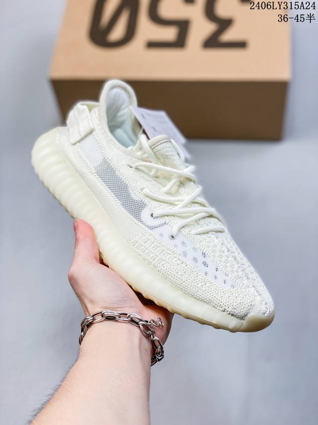 真爆真标 Adidas 阿迪达斯 Yeezy Boost 350 V2 椰子 休闲透气缓震舒适 百搭轻便中底慢跑鞋 椰子鞋经典运动鞋中性跑鞋 06Ly315A2