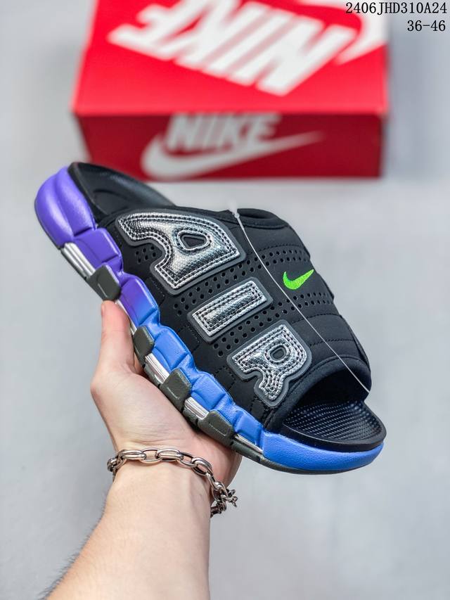 耐克 Nike Air More Uptempo Slide 皮蓬大air拖鞋 皮蓬拖鞋 这款nike Air More Uptempo拖鞋向scottie P