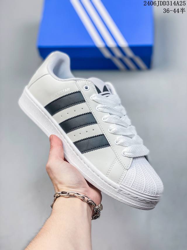 公司级贝壳头阿迪达斯adidas三叶草 Originals Superstar Pride Rm贝壳头系列低帮经典百搭休闲运动板鞋 货号:Id3109 尺码:3