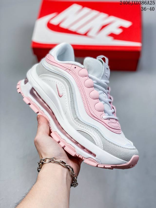 公司级 耐克nike休闲鞋 经典 气垫 Air Max 97 子弹气垫低帮运动鞋。Air Max '97 运动跑鞋以流线型鞋身和卓越科技为热爱运动的你造就全方位