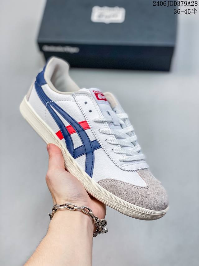 公司级亚瑟士 Onitsuka Tiger Tokuten 复古低帮休闲跑鞋 实拍首发 Tokuten的灵感来源于80年代的室内用鞋 T-Toe前足补强设计 室