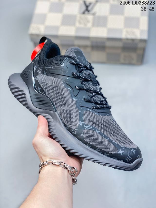 公司级adidas Alphabounce M 3M反光 阿尔法跑鞋 Bouncetm中底与forged Mesh 热融合多层绒布的结合 外加马牌大底 货号:B