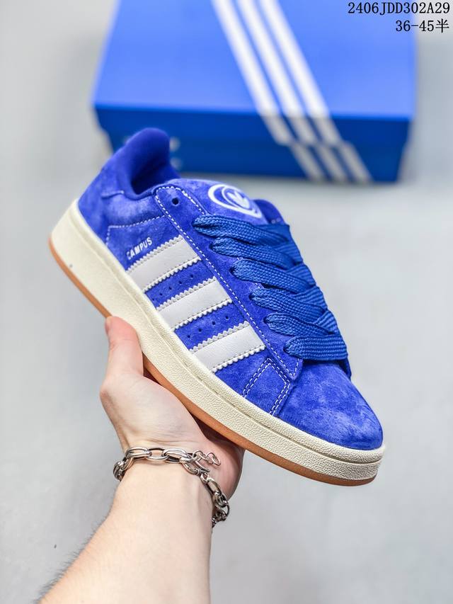 Adidas阿迪达斯.女鞋 三叶草campus 00S 面包鞋复古休闲板鞋 千禧回潮！Adidas Campus 00S 经典再现！面包化的campus鞋款在今