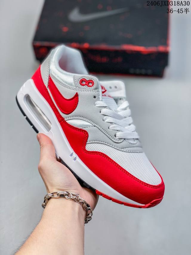 真标耐克nike Air Max 1 Og 初代复古气垫百搭休闲运动慢跑鞋 复古小气垫史上第一双可视气垫跑鞋 凭借着 Air Max 气垫带来的舒适脚感和鞋面面