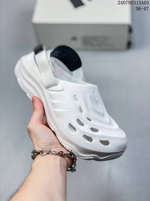 Adidas Maxxclog 夏季休闲沙滩拖鞋凉鞋 魔术贴舒适轻便运动防滑潮流洞洞凉鞋 07Nd315A03