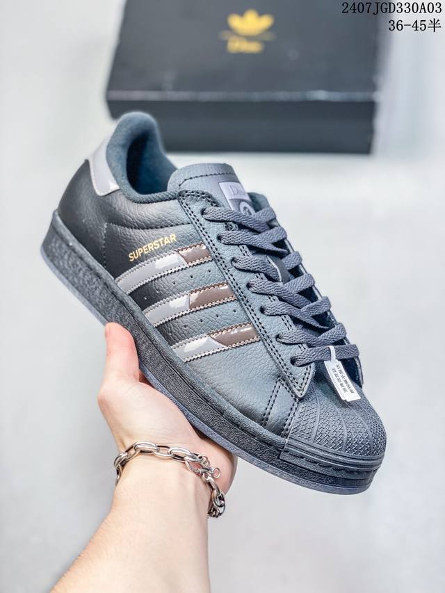 阿迪达斯adidas三叶草 Originals Superstar”Sail Green Lace“贝壳头系列低帮经典百搭休闲运动板鞋 货号:Eg4959 尺码