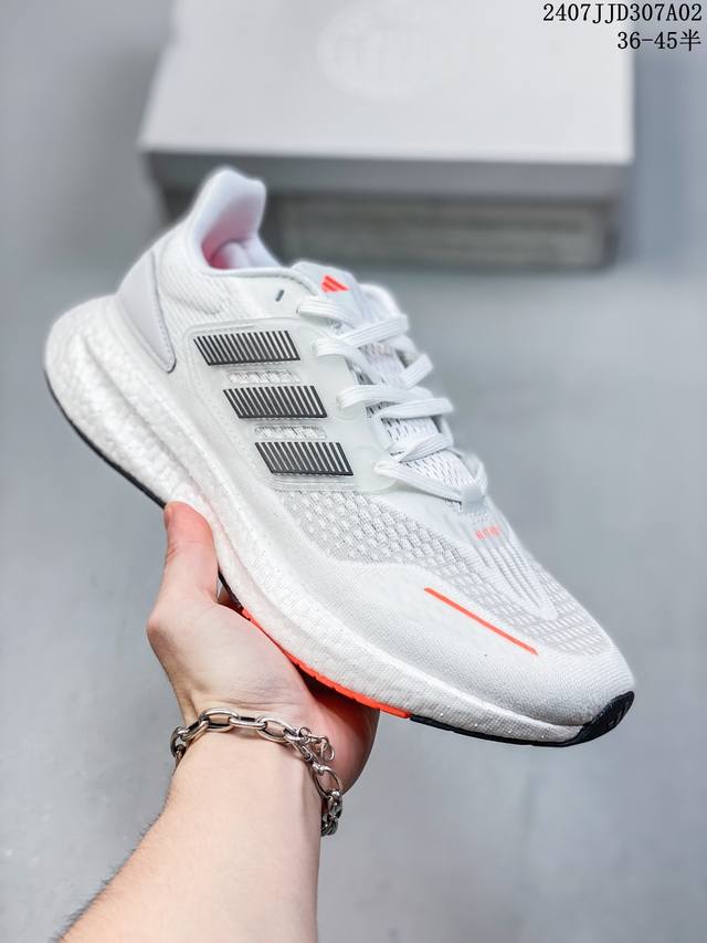 公司级 真爆 阿迪达斯 Adidas 超弹跑步系列 Pureboost 22 男女鞋新款稳定排汗减震回弹防滑耐磨跑步运动鞋跑步鞋 含再生材料的短距离跑步鞋，Pu