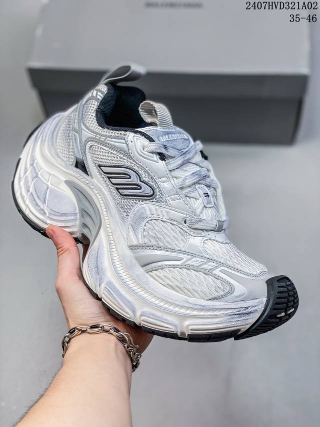 公司级balenciaga Cargo Sneaker 巴黎世家十一二代圆头系带 公司级版本 舒适百搭低帮生活休闲鞋老爹鞋 全套原纸板楦头开发 最原汁原味的灵魂