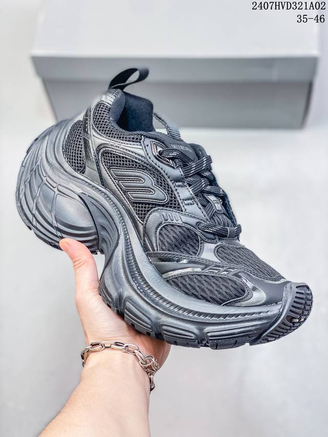 公司级balenciaga Cargo Sneaker 巴黎世家十一二代圆头系带 公司级版本 舒适百搭低帮生活休闲鞋老爹鞋 全套原纸板楦头开发 最原汁原味的灵魂