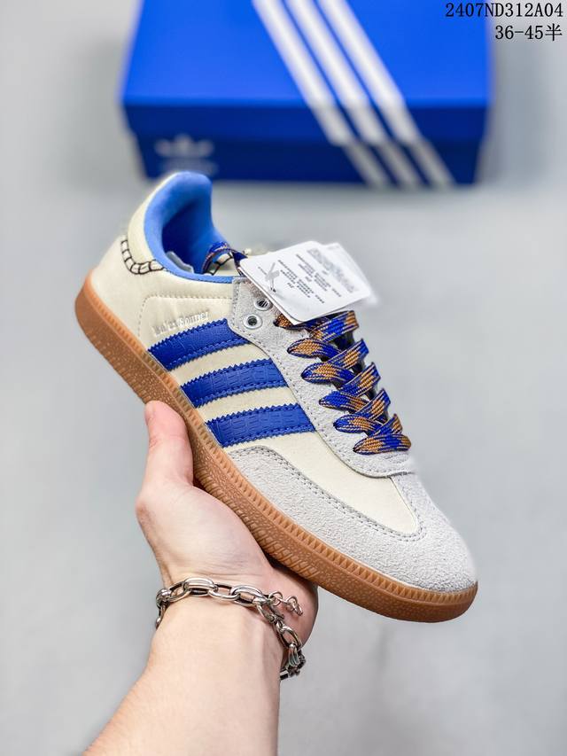 真标半码阿迪达斯三叶草adidas Originals Samba Vegan Og”Spd“桑巴舞系列绅士德训足球风百搭低帮休闲运动板鞋 Size：36一45