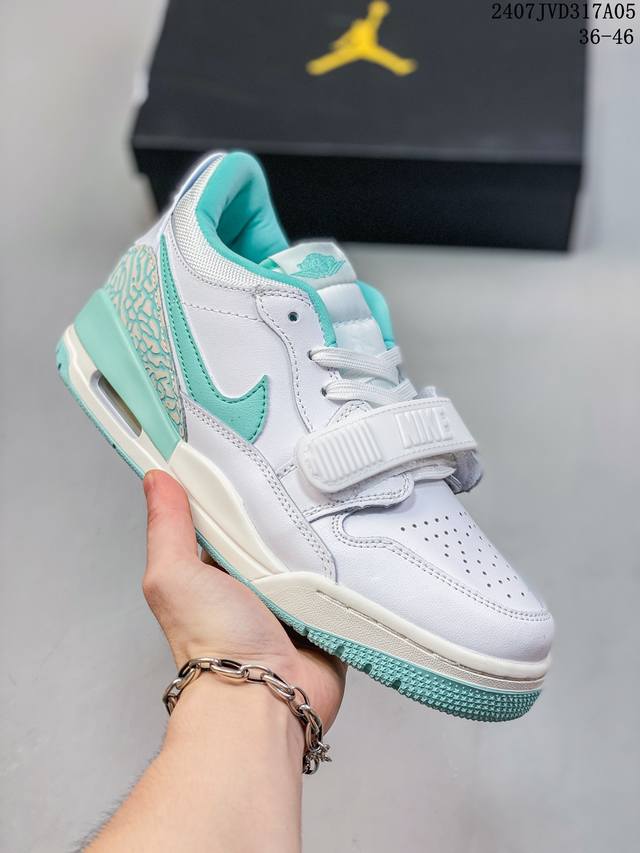 Jordan Legacy 312 Low“Glacier Blue”时尚百搭 防滑耐磨透气低帮复古篮球鞋男款白灰 07Jvd317A5