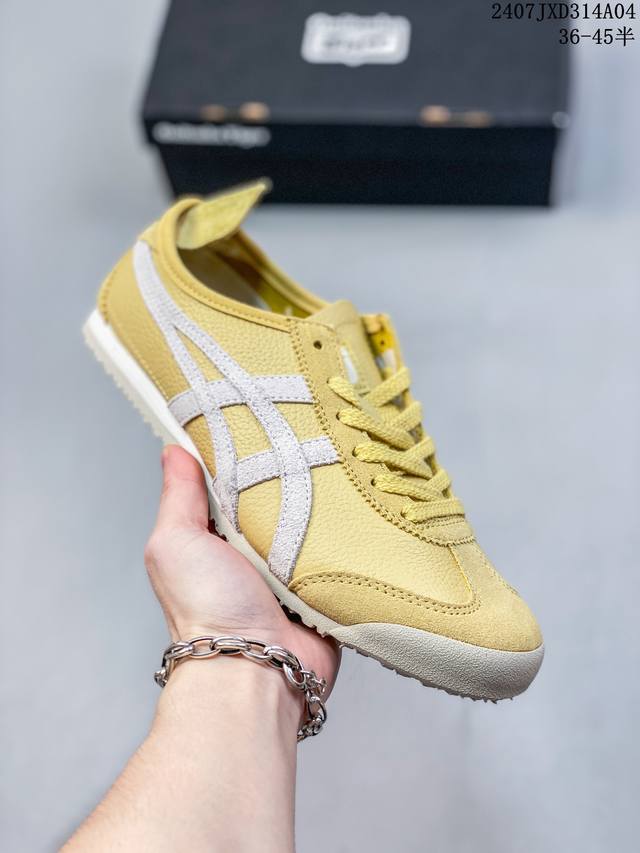 纯原asics Onitsuka Tiger 亚瑟士 鬼冢虎系带皮面懒人鞋 #原装系带皮面 原装四联吊牌 中底纸板钢印 日系轻便运动休闲鞋 尺码：36 37 3