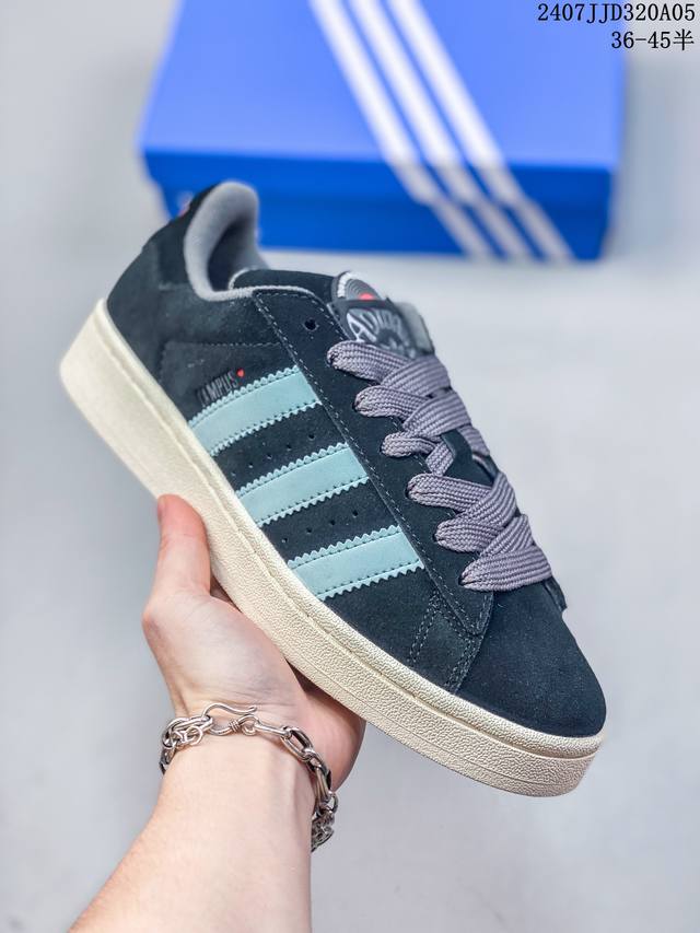 Adidas阿迪达斯.三叶草campus 00S 面包鞋复古休闲板鞋。千禧回潮！Adidas Campus 00S 经典再现！面包化的campus鞋款在今年受到