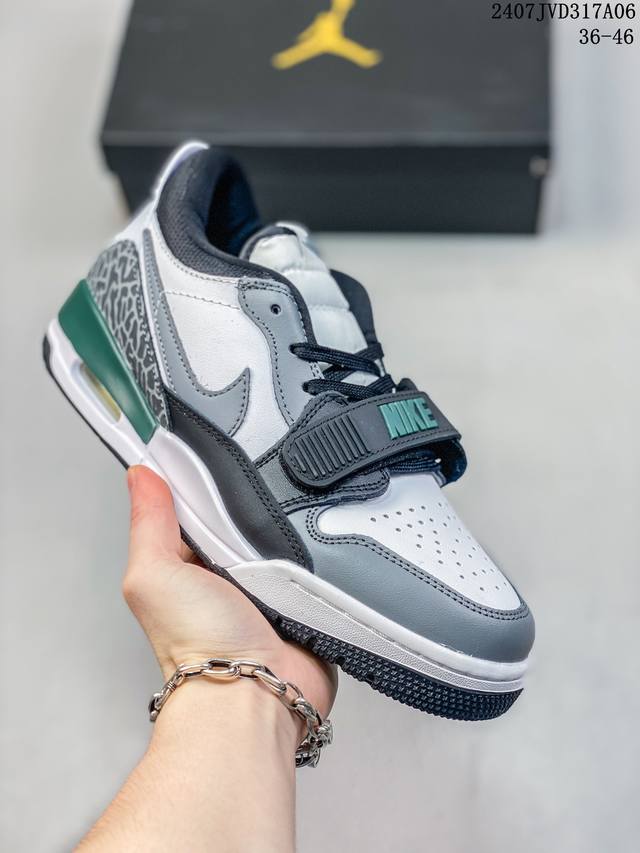 Jordan Legacy 312 Low“Oxidized Green”时尚百搭减震防滑耐磨透气低帮复古篮球鞋男款 灰白 07Jvd317A06