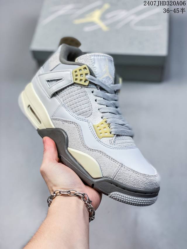 头层原盒 耐克 Nike Air Jordan 4 Retro Og迈克尔 乔丹aj4代乔4 中帮复古休闲运动文化篮球鞋。秉承轻量化的速度型篮球鞋设计思想完成设