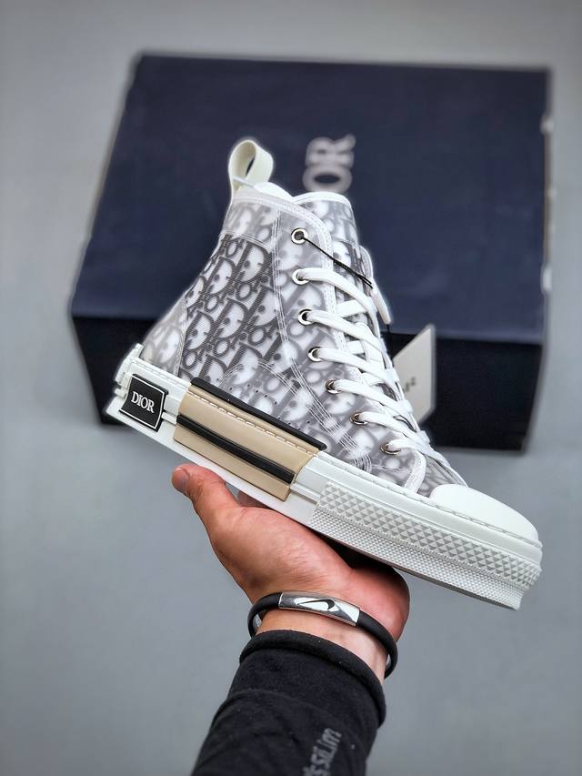 Dior B23 Oblique High Top Sneakers 新货#海外版 纯原级别 迪奥“Cd重影”全套原装配件 历史最高fk 质 东莞纯原 原版购入