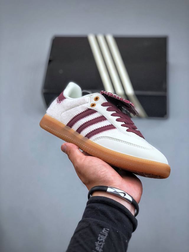 今日福利特价 阿迪达斯adidasoriginals Wb Pony Tonal Samba 桑巴舞系列绅士德训足球风百搭低帮休闲运动板鞋ie0586尺码35-