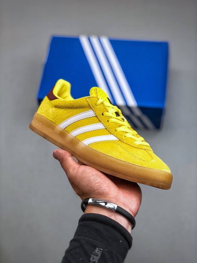 Adidas Originals Gazelle Indoor黄白 货号：Ie7003尺码35.5-45