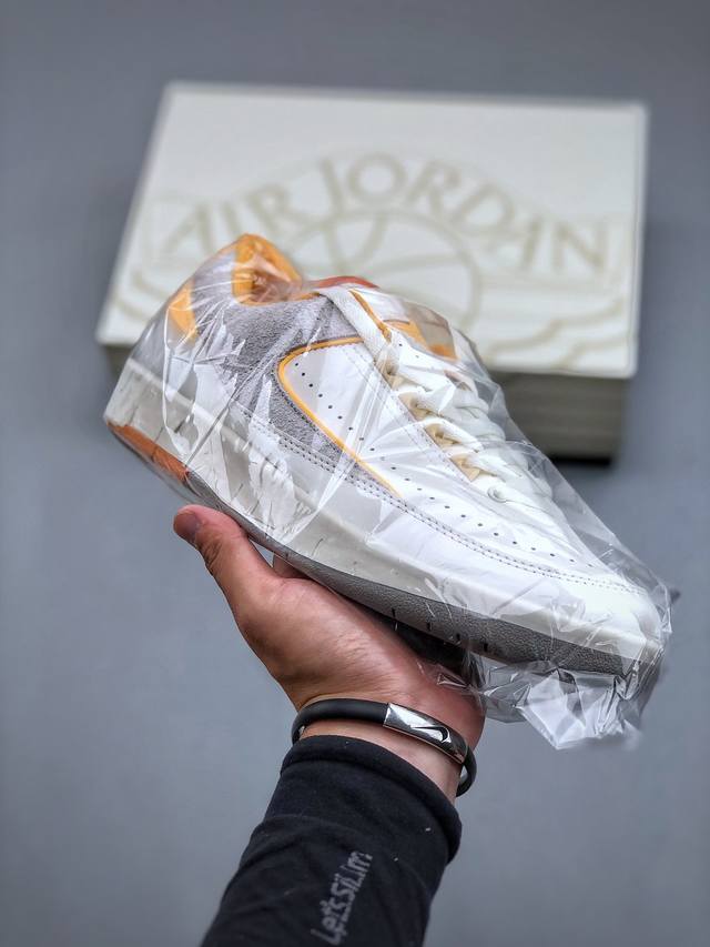 Air Jordan 2 Low Craft Melon Tint Aj2 乔2甜瓜 Dv9956-118 #采用白色为主调，辅以亮橙色妆点鞋身，视觉效果格外清