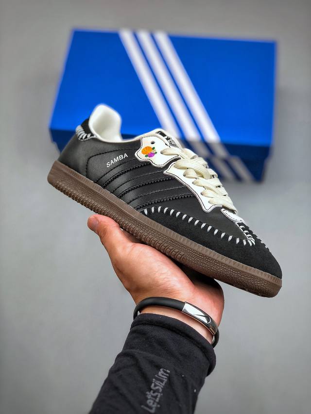 纯原版本 Adidas Samba Og 桑巴低帮休闲板鞋 市售最高品质 全新高端零售平台专供品质出货 全鞋身采用头层牛皮 包括鞋舌也是头层皮 私模大底 非市面