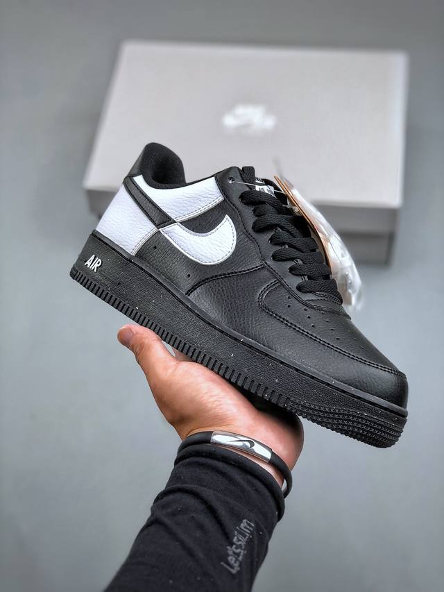 Nike Air Force 1 Low '07 黑白断勾 原楦头原纸板 纯正空军版型专注外贸渠道 全掌内置蜂窝气垫 #原盒配件 原厂中底钢印、拉帮完美 官方货