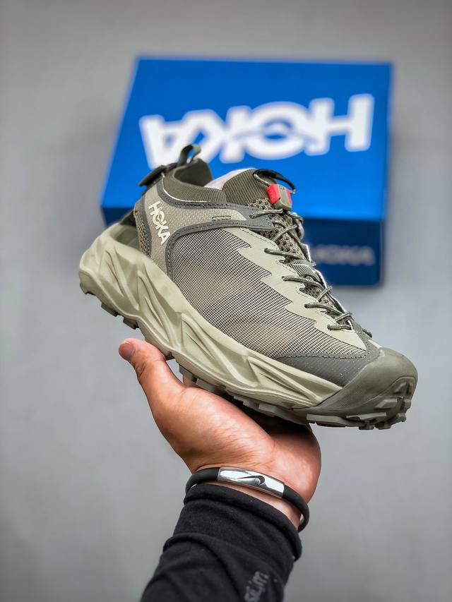 M版 Hoka One One Hopara 2.0 霍帕拉徒步鞋透气涉水沙滩鞋防滑溯溪鞋 #鞋型从外观就给人强烈的户外机能感，粗犷率性的厚底设计，继承了 Ho