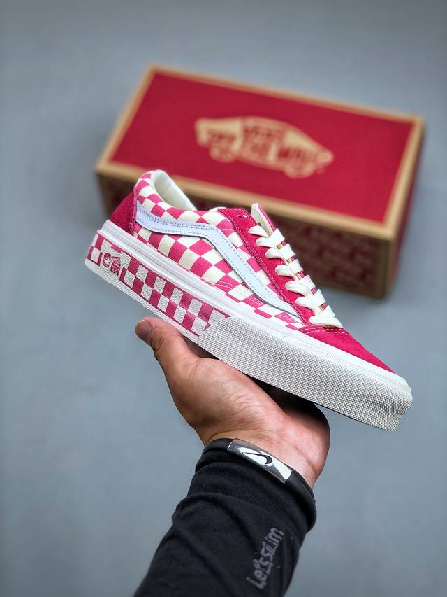 Vans Style 36 安纳海姆粉白棋盘格低帮休闲板鞋 Vn0A38Gf2U9 #工艺：硫化1:1 重量1:1、真标、原钢印、材质标、鞋型标、合格证 尺码：