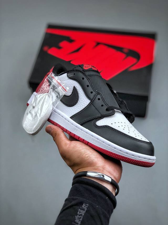 Nike Air Jordan 1 Low Aj1乔丹一代系列低帮经典复古文化休闲运动鞋“黑白红”Cz0790 106 尺码：36-46 半