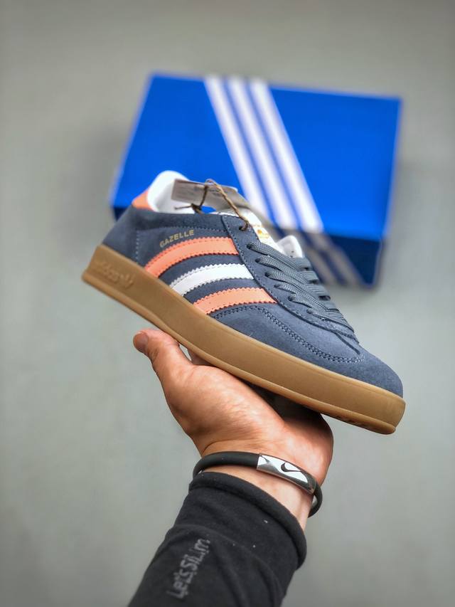 Adidas Originals Gazelle Indoor 复古三叶草防滑透明橡胶板鞋 Ig1640 尺码：35-45 半