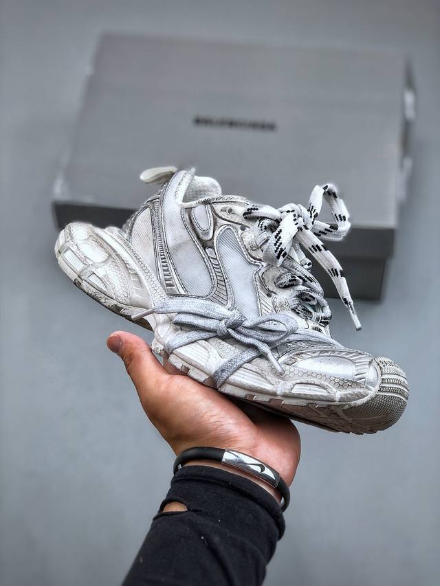 Xa版 法国高端奢侈品牌-巴黎世家balenciaga 3Xl Sneakers 3+系列低帮复古阔型底姥爹风潮流百搭休闲慢跑鞋男女鞋配件防尘袋及附送鞋带,升级