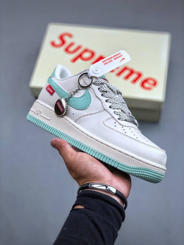 Supreme X Nike Air Force 1'07 Low 联名青春绿 空军一号低帮休闲板鞋 Hd1968-023 #原楦头原纸板 原装鞋盒 定制五金配