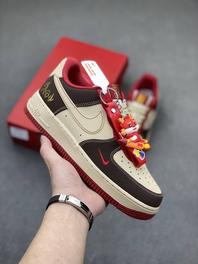 公司级nike Air Force 1 '07 Low “中国年限定--飞龙在天”空军一号 低帮 运动鞋 休闲鞋 折边针车 工艺难度大 原楦头原纸板 原装鞋盒