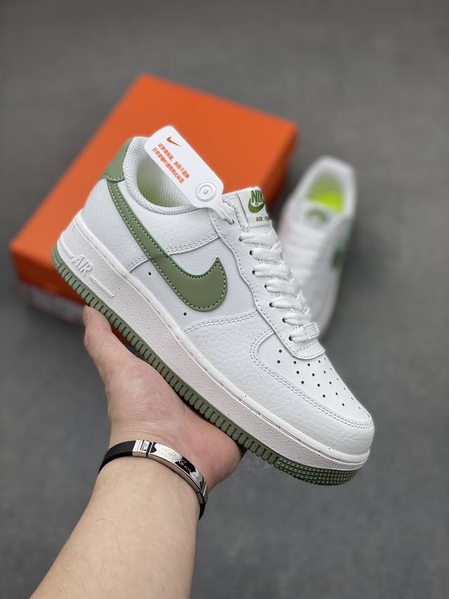 Air Force 1 Low 白绿 原楦头原纸板 打造纯正空军版型 专注外贸渠道 全掌内置蜂窝气垫 原盒配件 原厂中底钢印、拉帮完美 官方货号：Dv3808