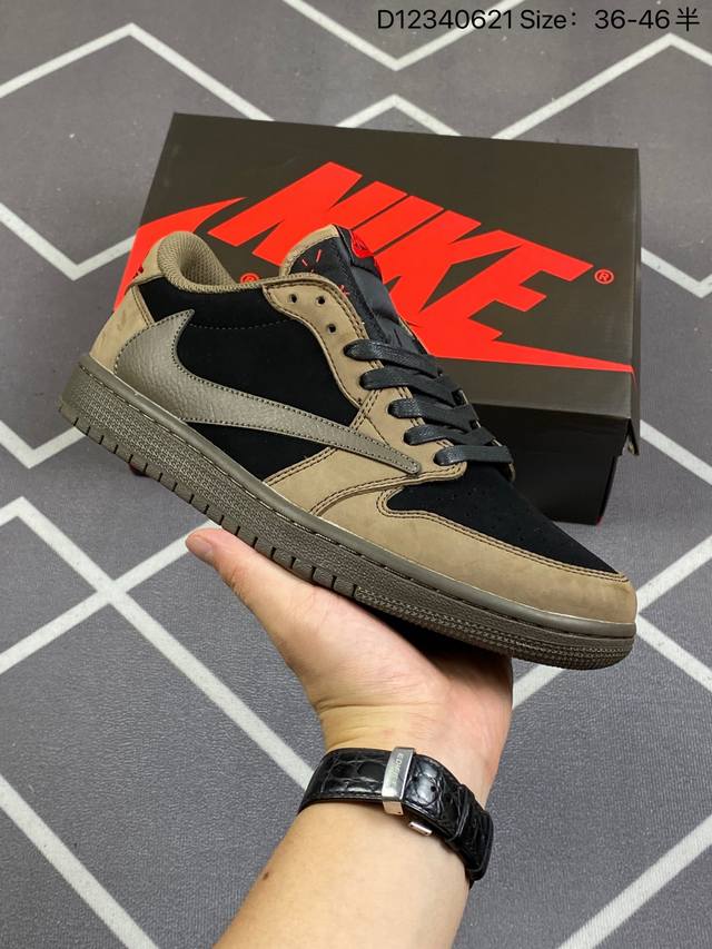 Travis Scott X Air Jordan 1 Low Reverse Mocha 低帮 白棕倒勾 Aj1 乔丹1代 Aj1 乔1 低邦 白棕倒钩联名