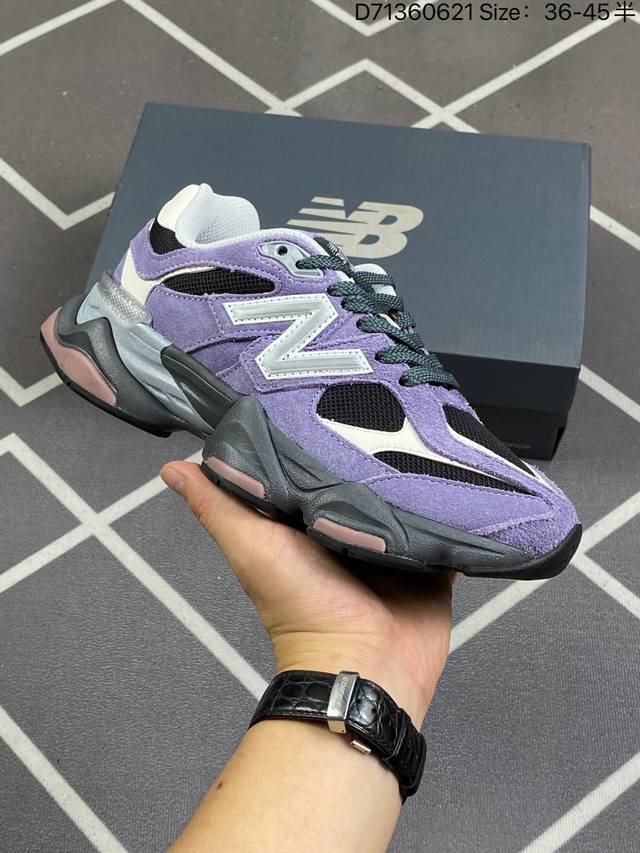 新百伦 New Balance Nb9060小象蹄男女款9060舒适百搭老爹鞋鞋面在990 的基础中进行了扩展和使用，以提供可见的运动感，中底采用 Abzorb