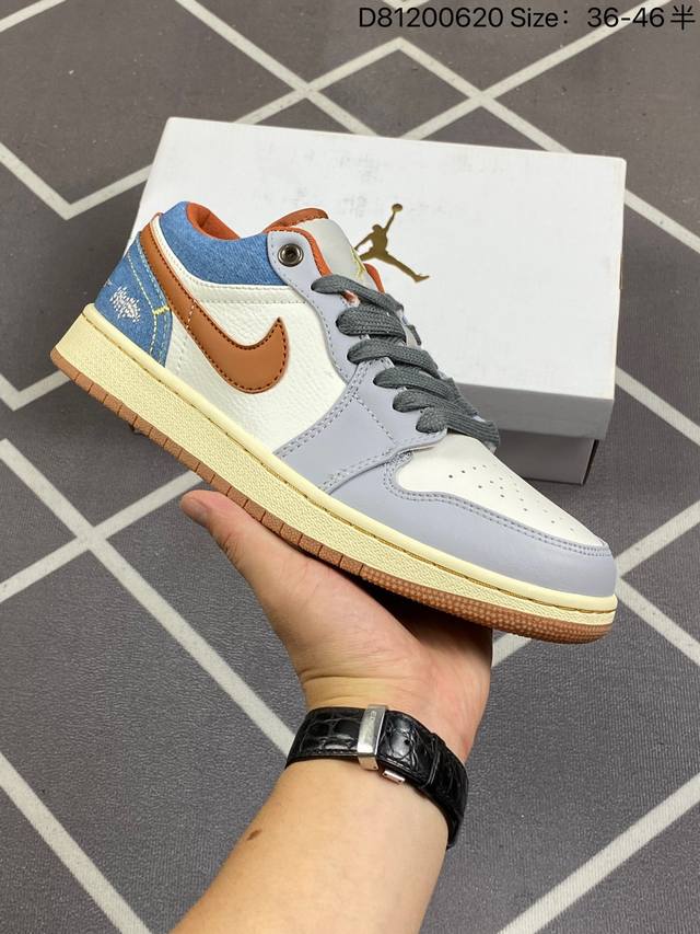 耐克 乔丹air Jordan 1 Low Aj1 乔1 乔丹1代aj1 低帮复古文化休闲运动篮球鞋。该鞋款从 1985 年元年款汲取设计灵感，焕新演绎简约经典