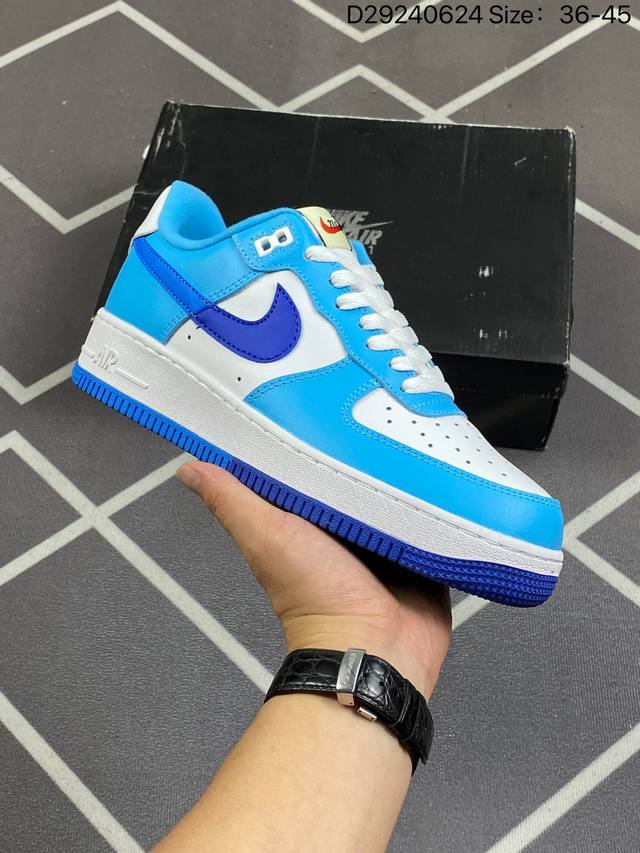 真标耐克nike Air Force 1 Low 空军一号低帮百搭休闲运动板鞋。柔软、弹性十足的缓震性能和出色的中底设计，横跨复古与现代的外型结合，造就出风靡全