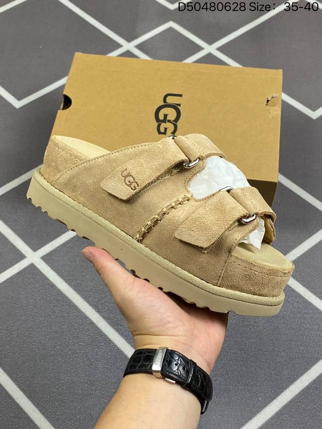 Ugg Goldenstar 人气单品 凉鞋 Ugg品牌已经成为一种时尚、休闲和奢华生活方式的标志，成为全球高级时尚品牌，专注于提供能为顾客带来豪华舒适享受的产