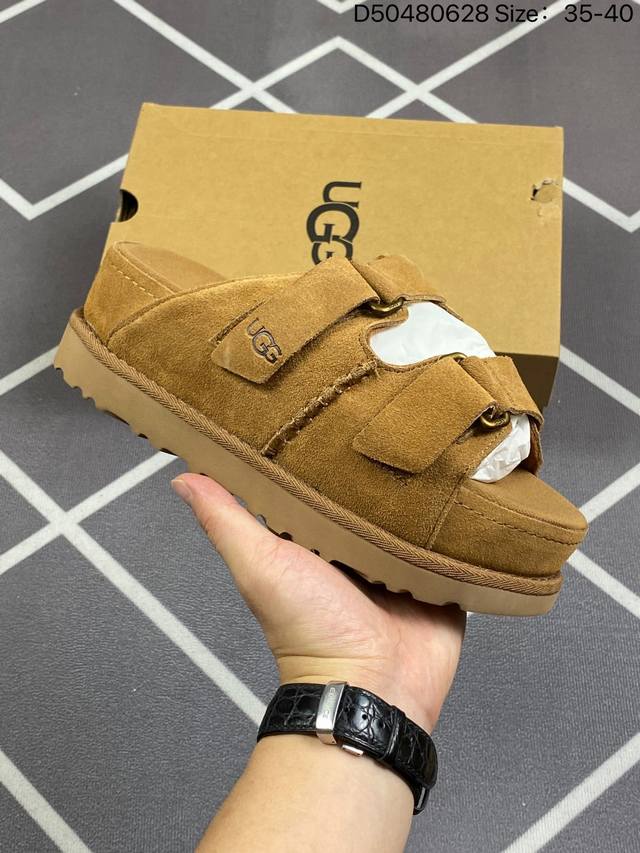 Ugg Goldenstar 人气单品 凉鞋 Ugg品牌已经成为一种时尚、休闲和奢华生活方式的标志，成为全球高级时尚品牌，专注于提供能为顾客带来豪华舒适享受的产