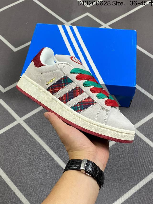 真标adidas Originals Campus 00S 学院系列 面包风经典复古低帮百搭休闲运动板鞋 货号 Id6 尺码：36 36 37 38 38 39