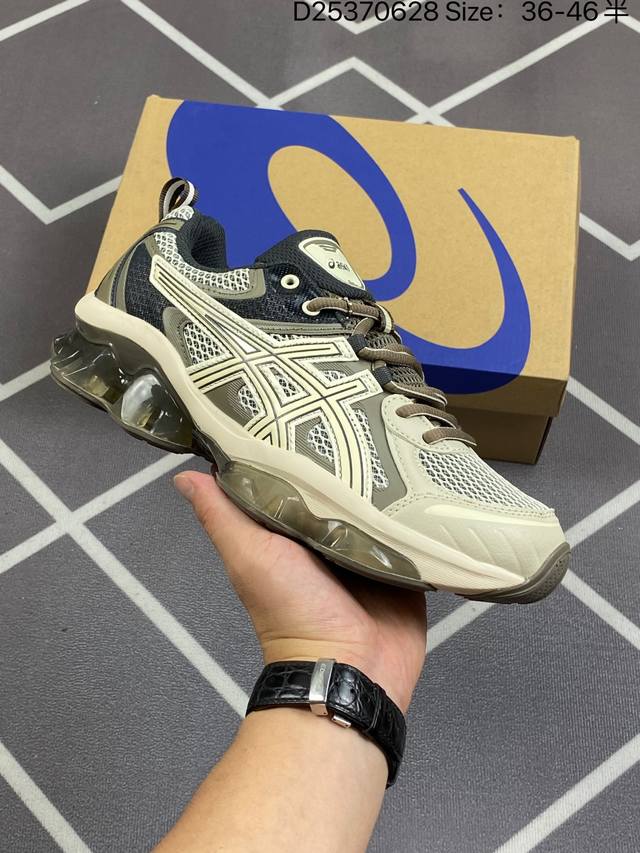 公司级日本业专鞋跑品牌 士瑟亚 Asics Gel-Quantum Kinetic”Carbon Pure Gold“量能动子列系轻量全掌硅缓胶震休闲动运步跑鞋