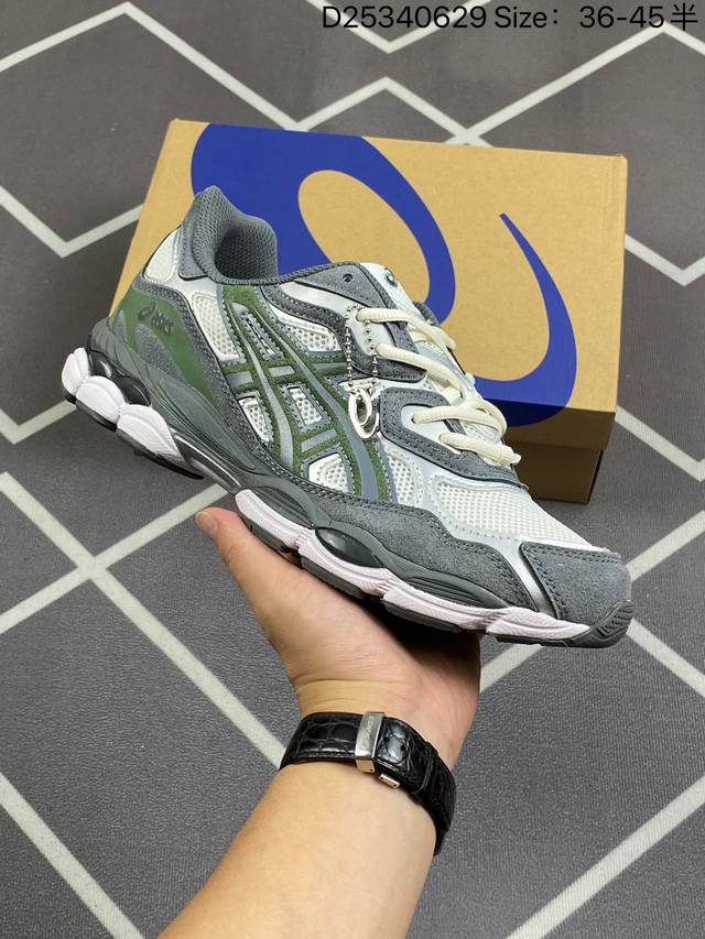 Asics Cel-Nyc复古单品 网面休闲透气跑步鞋 鞋款采用亚瑟士amplifoam科技 为运动中带来回弾性和轻量性感受 工程网眼鞋面提供运动中所需的透气性