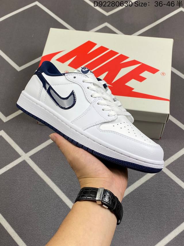 耐克 Nike Air Jordan 1 Low 专柜订单全头层独家提拉式后跟升级正确原装楦型开发纸版中底注胶孔内置真sole气垫 耐克nike Air Jor