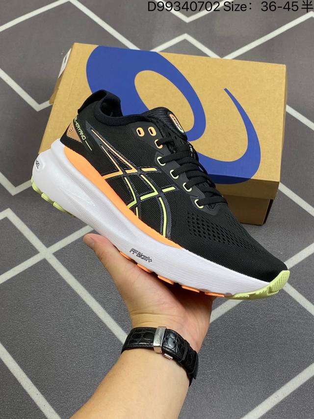 公司级日本专业跑鞋品牌 亚瑟士asics Gel Kayano 31系列轻量缓震休闲运动跑步鞋 采用环保太空合成革配合透气网眼布鞋面材质 中底3D可视gel缓震