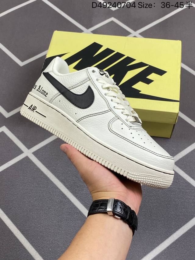 Nike耐克air Force 1Af1空军一号男女款休闲板鞋hf9992- D49240704 Size：36-45半