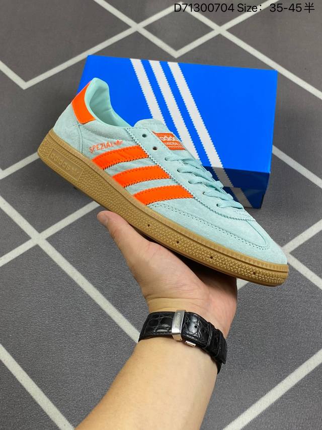 公司级adidas Handball Spezial 复古单品 阿迪达斯经典款复古休闲板鞋 #原厂原档案开发出品 皮料切割干净无任何毛边 鞋型细节完美 超高清洁