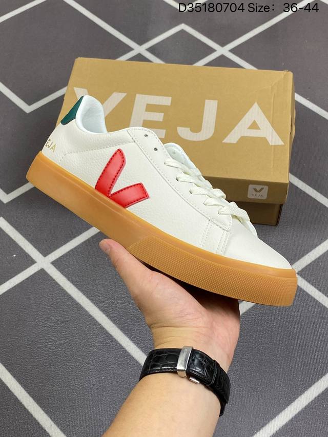 Ins爆款法国国民v字经典小白板鞋 Veja Leather Extra Sneakers 春季入夏简约百搭款！ Id:D35 704 Size:36～44