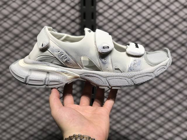 Balenciagav 3Xl Sandal巴黎世家 白色 聚氨酯舒适百搭沙滩凉鞋 货号：786959 W3Xlt 9191 尺码：35 36 37 38 39