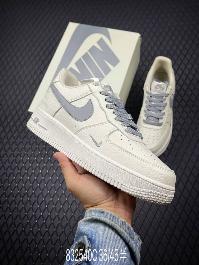 Nike Air Force 1 Low 07 白灰满天星 原楦头原纸板 打造纯正低帮空军版型 专注外贸渠道 全掌内置蜂窝气垫 原盒配件 原厂中底钢印、拉帮完美